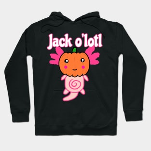 Jack o'lotl Halloween Axolotl Pun Hoodie